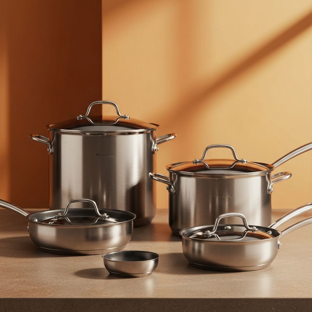 Viking Professional 5-Ply stainless steel cookware collection made in USA